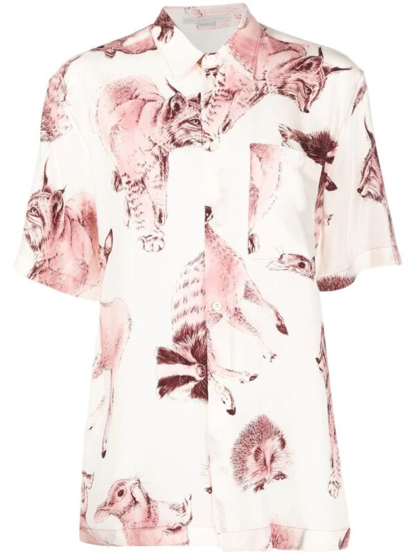 Stella McCartney  all-over graphic print silk shirt