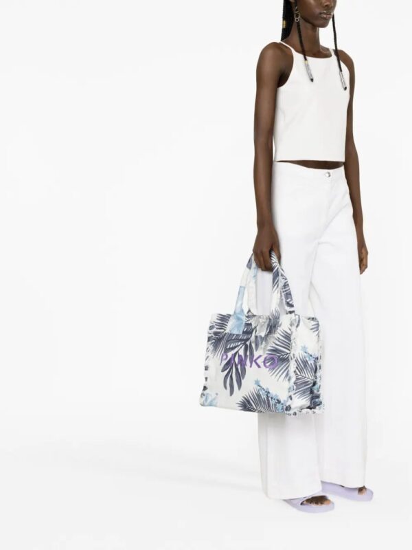 PINKO  logo-embroidered beach bag - Image 2