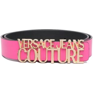 Versace Jeans Couture  logo-buckle leather belt