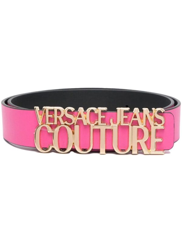 Versace Jeans Couture  logo-buckle leather belt