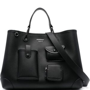 Emporio Armani grained faux-leather tote