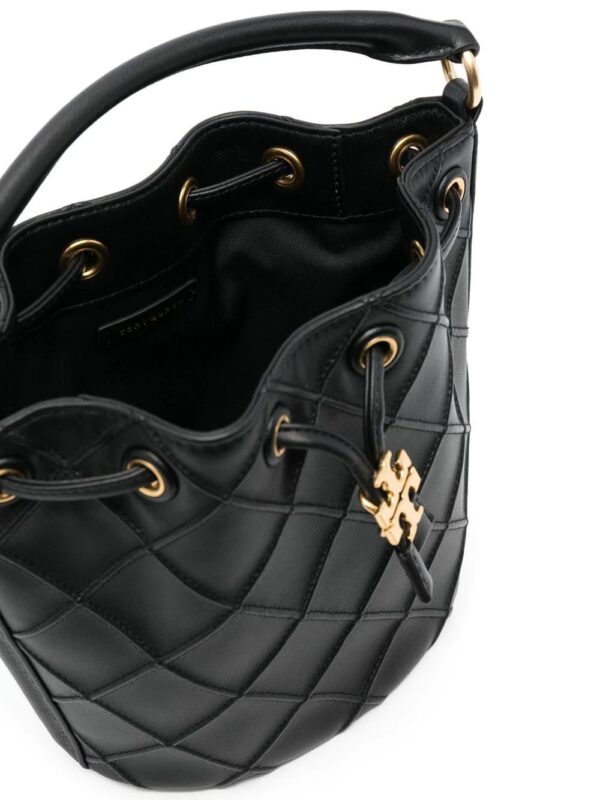 Tory Burch  diamond-panel calf leather bucket bag - Image 4