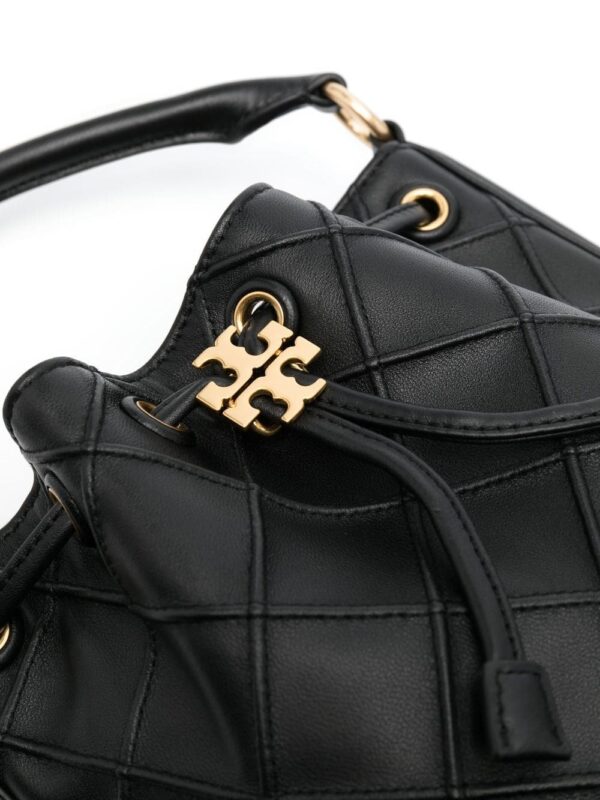 Tory Burch diamond-panel calf leather bucket bag - Image 5