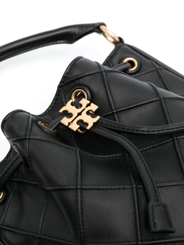 Tory Burch  diamond-panel calf leather bucket bag - Image 3