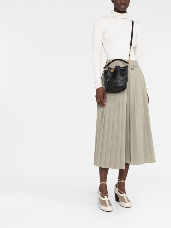 Tory Burch diamond-panel calf leather bucket bag - Image 2