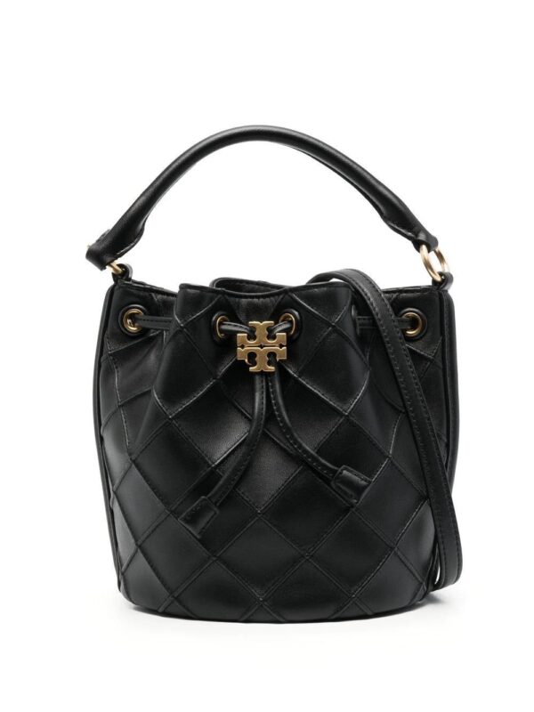 Tory Burch  diamond-panel calf leather bucket bag