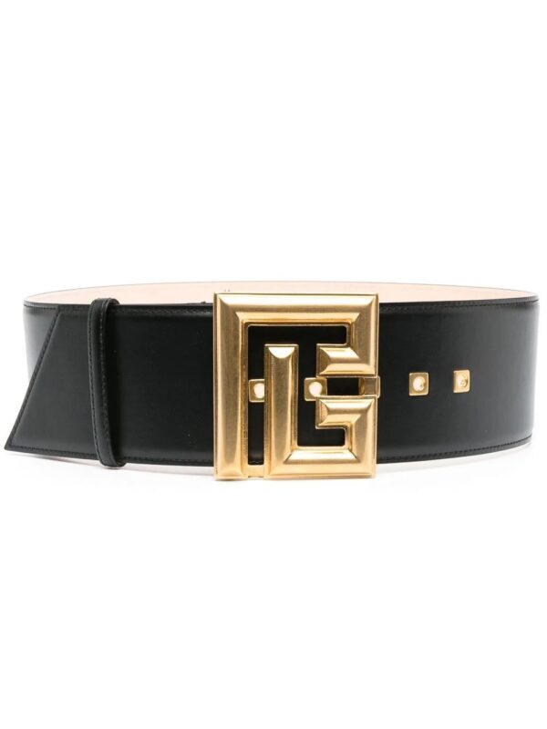 Balmain  logo-buckle leather belt