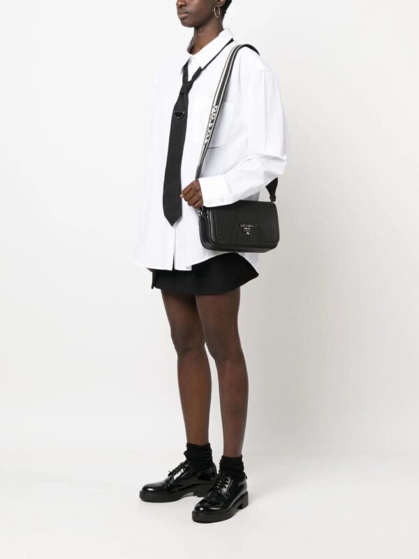 Prada  logo-plaque leather satchel bag - Image 2