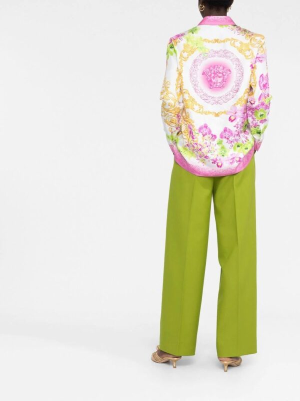 Versace  button-down printed silk shirt - Image 4