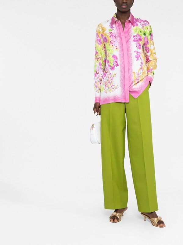 Versace  button-down printed silk shirt - Image 2