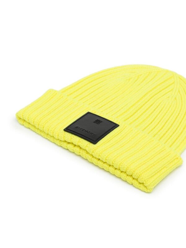 Givenchy logo-patch wool beanie - Image 2