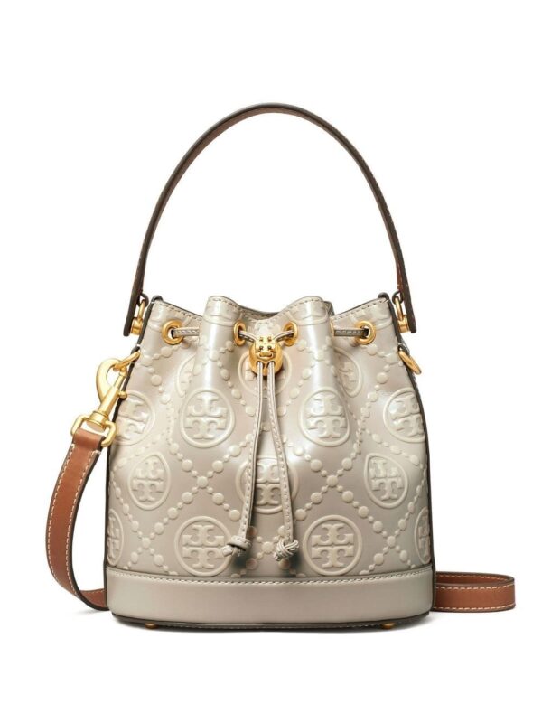 Tory Burch monogram-embossed bucket bag