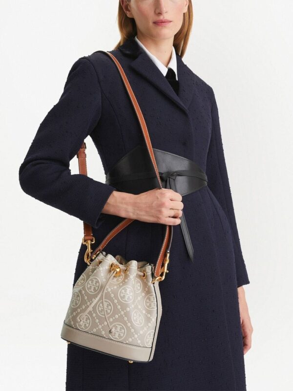 Tory Burch monogram-embossed bucket bag - Image 2