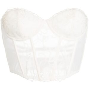 Fleur Du Mal Bella embroidered bustier