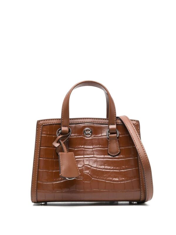 Michael Michael Kors  crocodile-effect logo-plaque tote bag