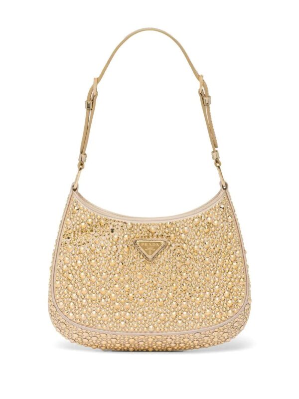 Prada  Cleo crystal-embellished shoulder bag