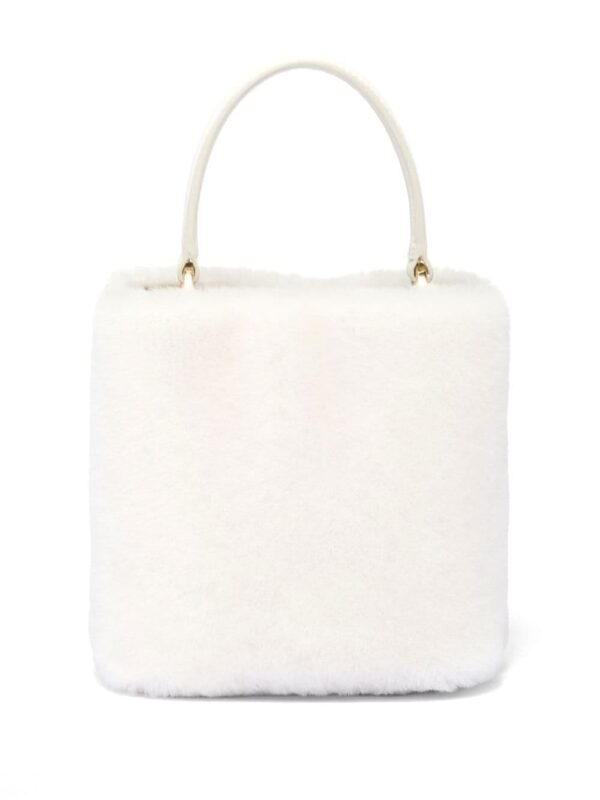 Prada mini Panier shearling tote bag - Image 3