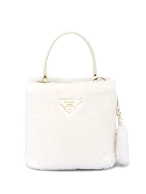 Prada mini Panier shearling tote bag