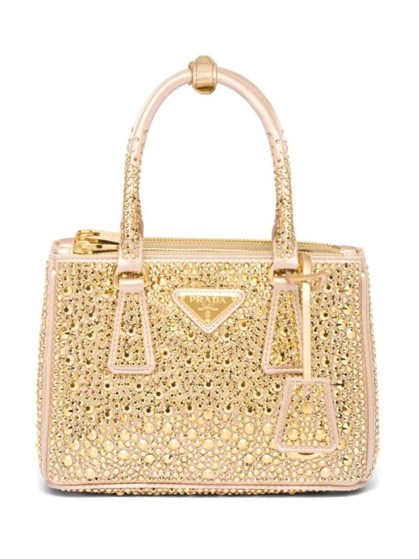 Prada  mini Galleria crystal-embellished tote bag