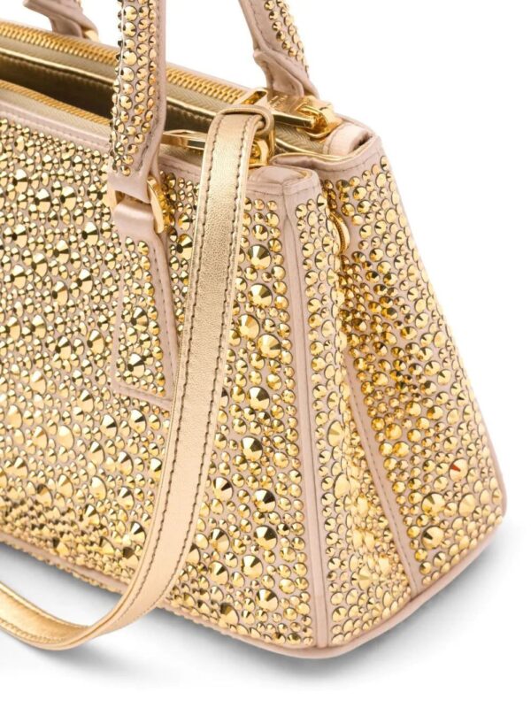 Prada  mini Galleria crystal-embellished tote bag - Image 3