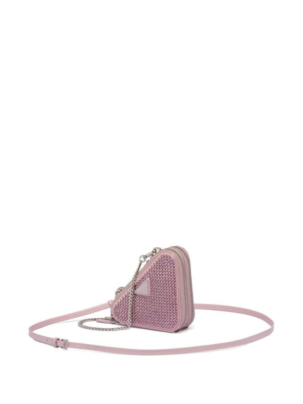 Prada mini Triangle crystal-embellished crossbody bag