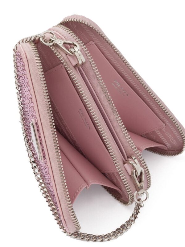 Prada mini Triangle crystal-embellished crossbody bag - Image 4