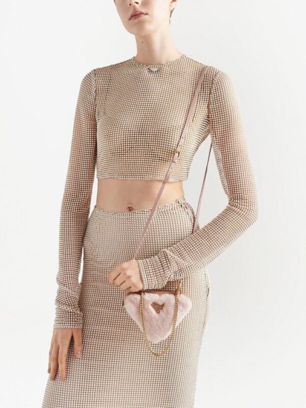Prada mini shearling crossbody bag - Image 2