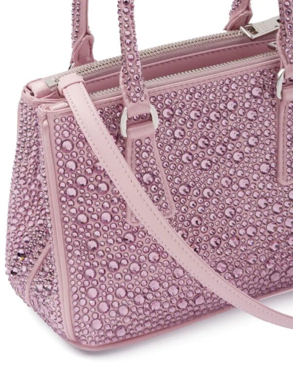 Prada  mini Galleria crystal-embellished tote bag - Image 4