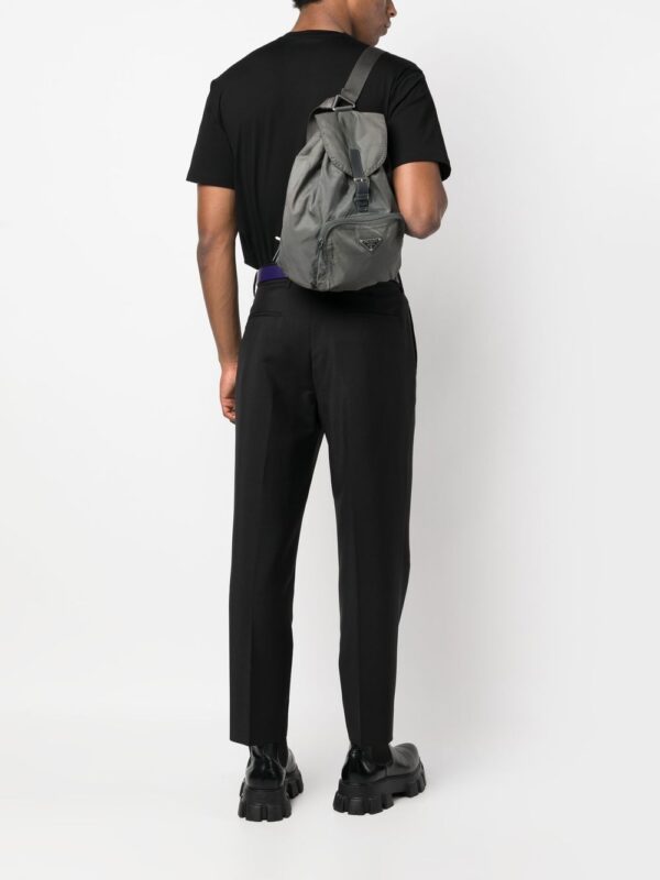 Prada Pre-Owned triangle logo drawstring backpack - Image 2