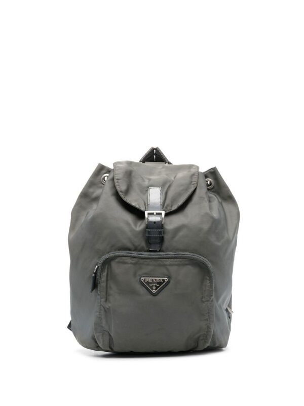 Prada Pre-Owned triangle logo drawstring backpack