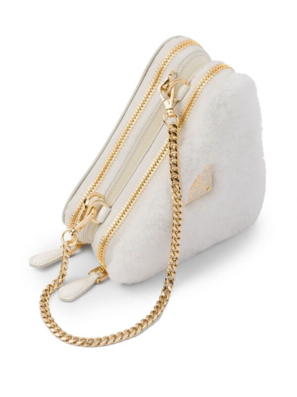 Prada mini shearling crossbody bag - Image 3