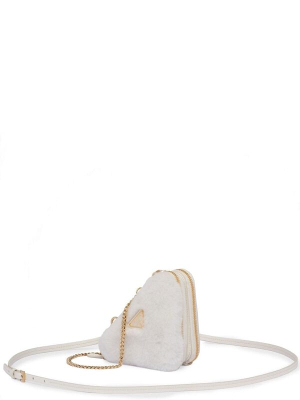 Prada mini shearling crossbody bag