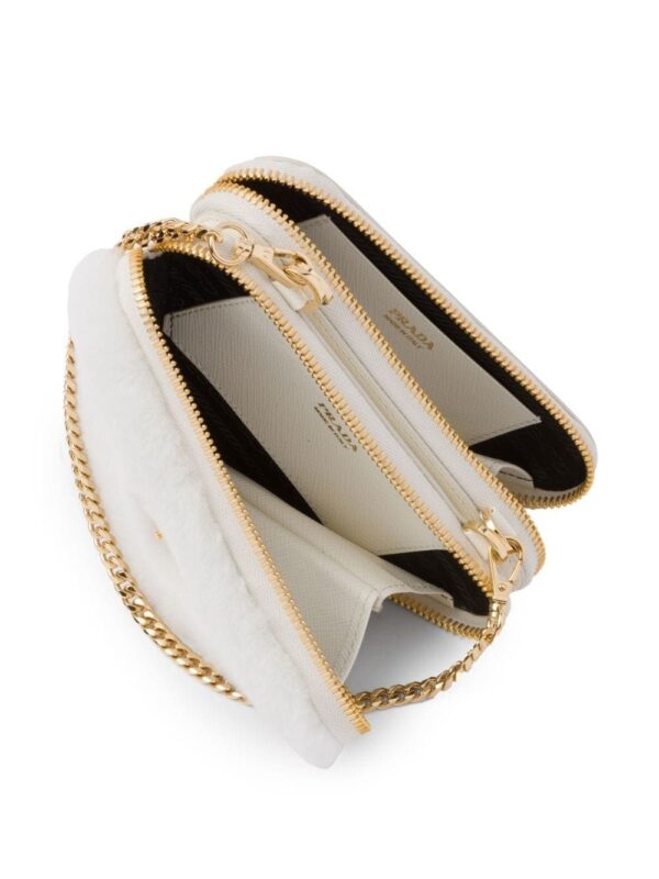 Prada mini shearling crossbody bag - Image 4
