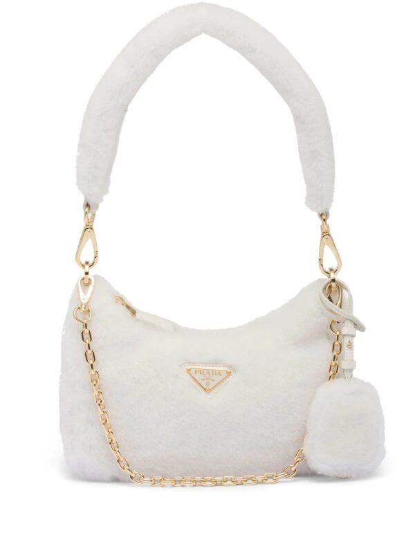 Prada  mini shearling shoulder bag