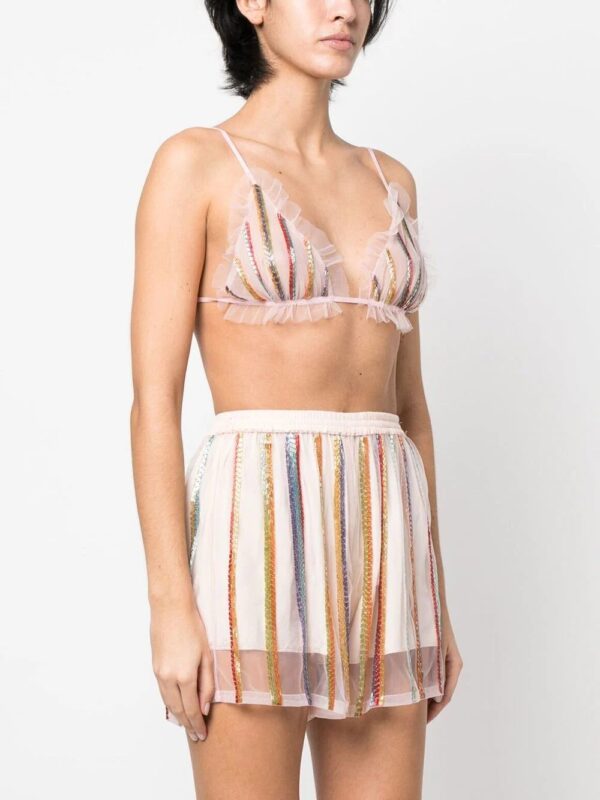 Forte Forte  beaded ruffle triangle bra - Image 3