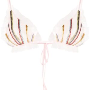 Forte Forte beaded ruffle triangle bra