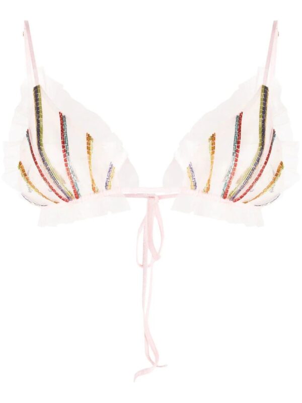 Forte Forte  beaded ruffle triangle bra