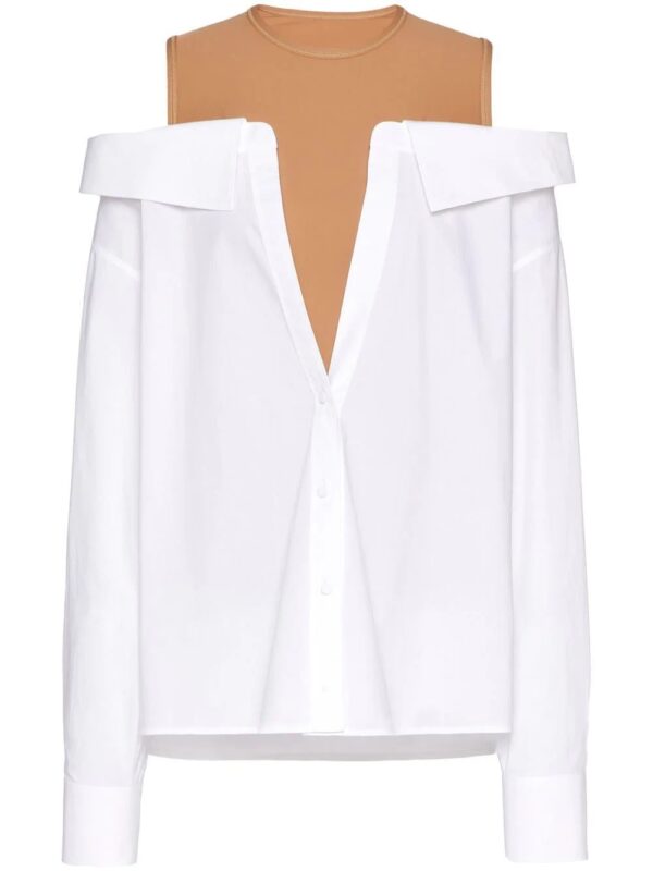 Valentino Garavani  layered cotton-poplin shirt