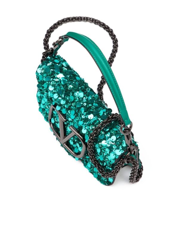 Valentino Garavani Locò VLogo sequin shoulder bag - Image 4