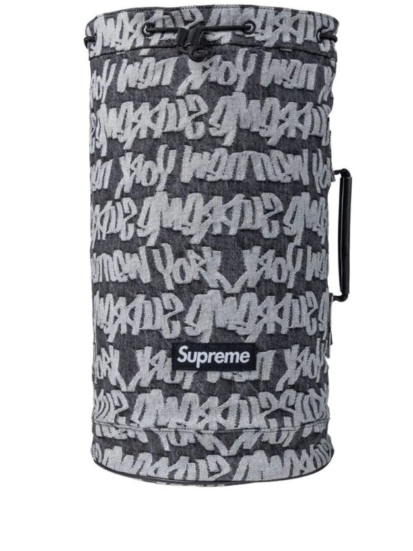 Supreme fat tip jacquard denim backpack