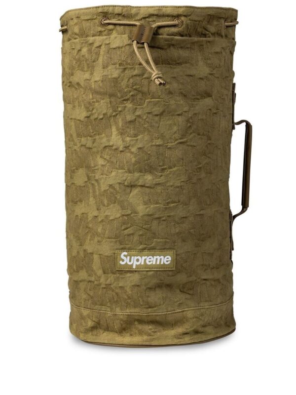 Supreme fat tip jacquard denim backpack