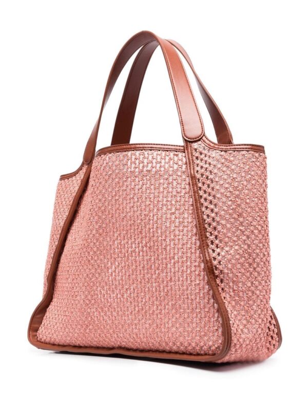 Stella McCartney embroidered-logo woven tote bag - Image 3
