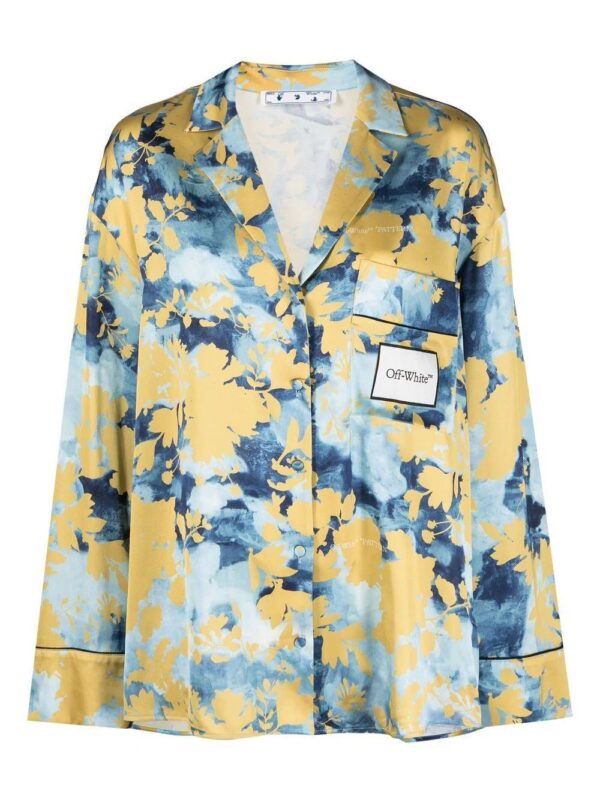 Off-White  RMD flower-print V-neck shirt