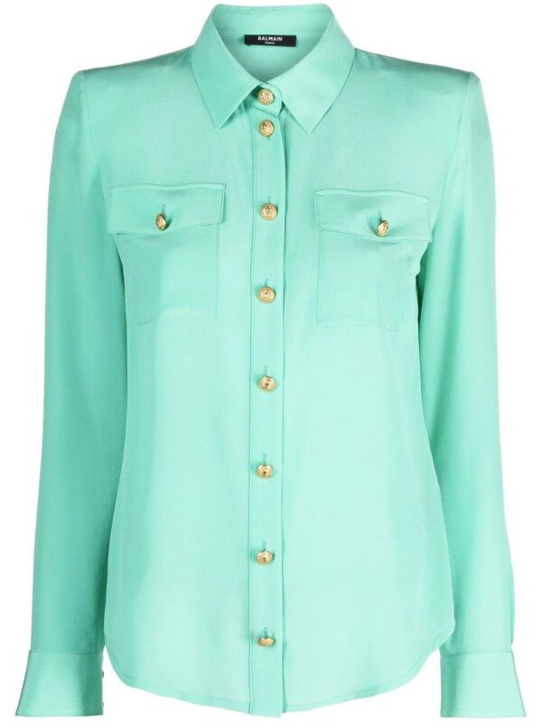 Balmain  silk long-sleeve shirt