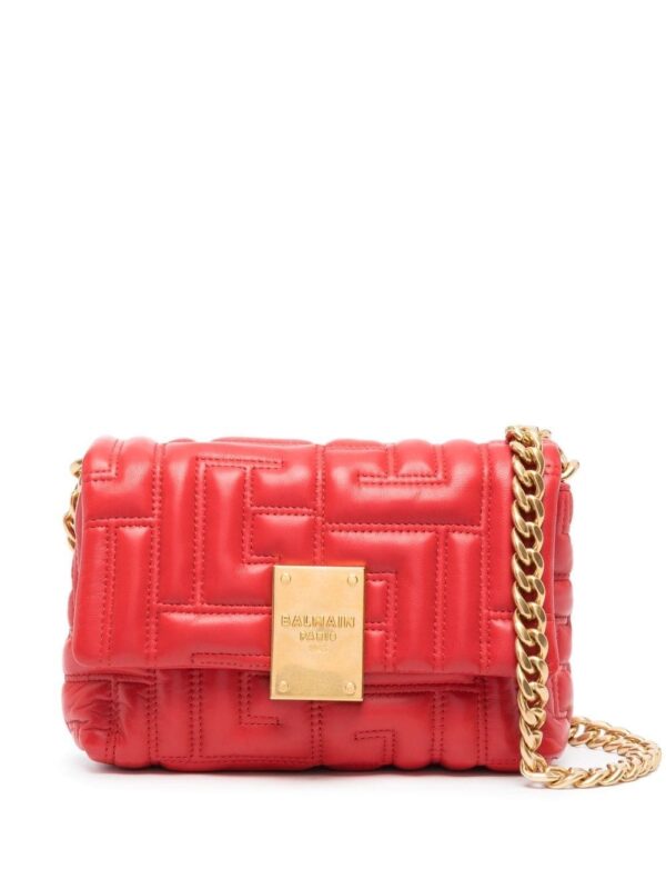 Balmain logo-detail leather crossbody bag