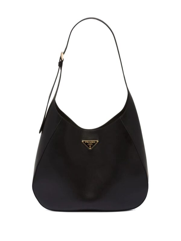 Prada  triangle logo leather shoulder bag