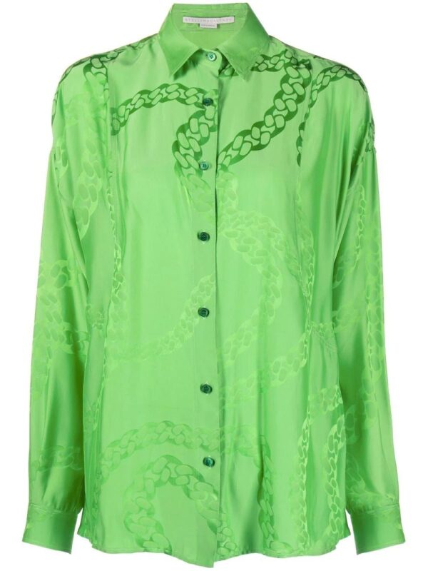 Stella McCartney  chain-link print long-sleeve shirt