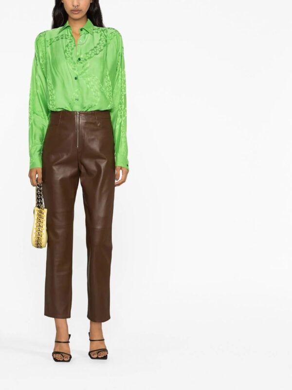 Stella McCartney  chain-link print long-sleeve shirt - Image 4