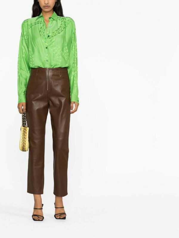 Stella McCartney  chain-link print long-sleeve shirt - Image 4