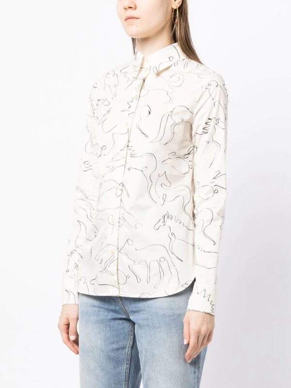 Stella McCartney  animal-print long-sleeve shirt - Image 3